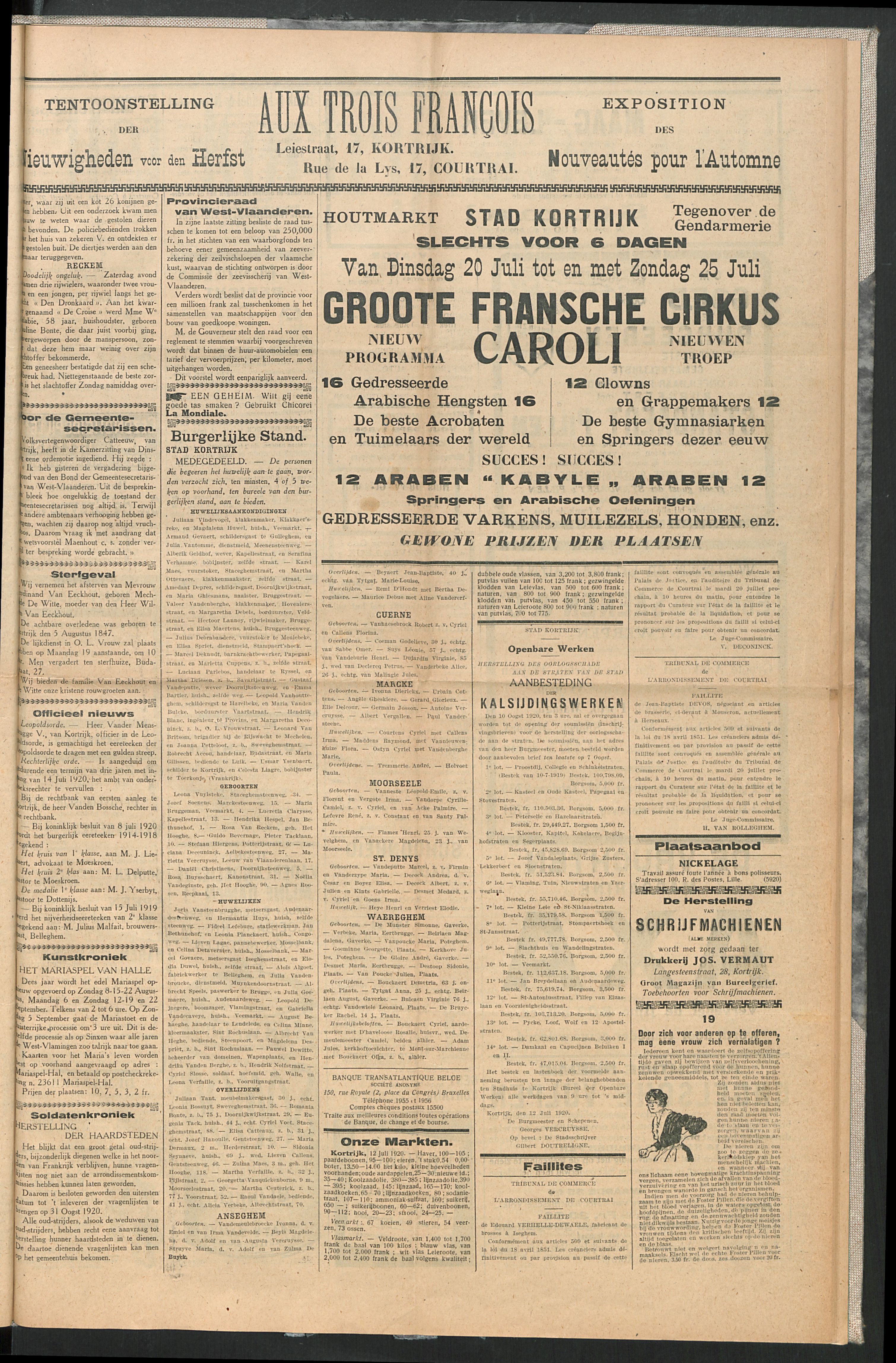 Het Kortrijksche Volk 1920-07-18 p3