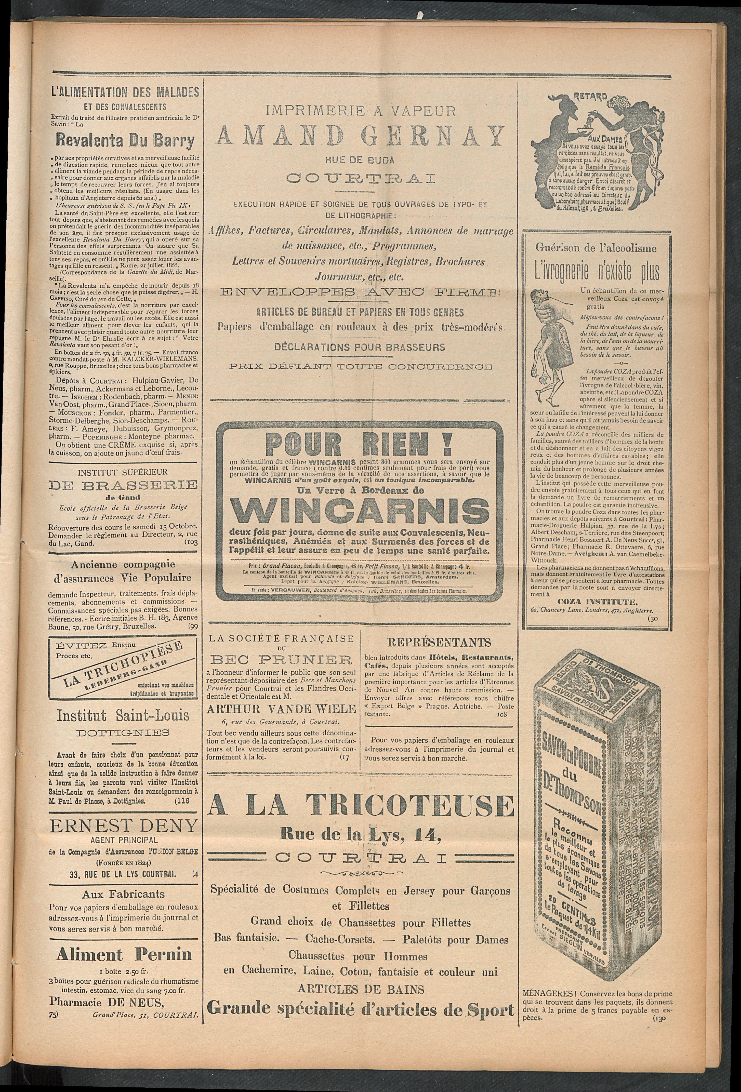 L'echo De Courtrai 1910-09-01 p3