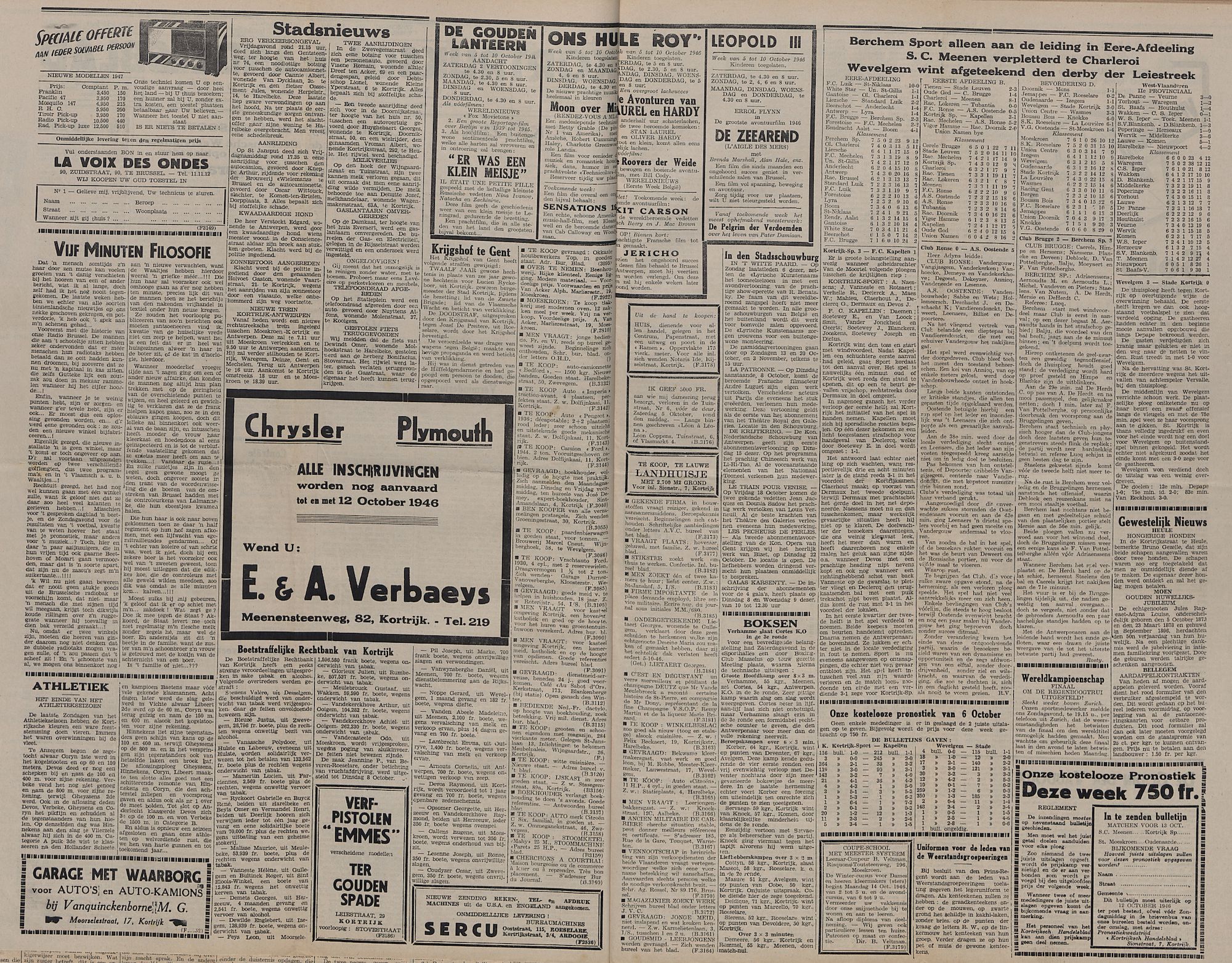 Kortrijksch Handelsblad 8 oktober 1946 Nr81 p2+3