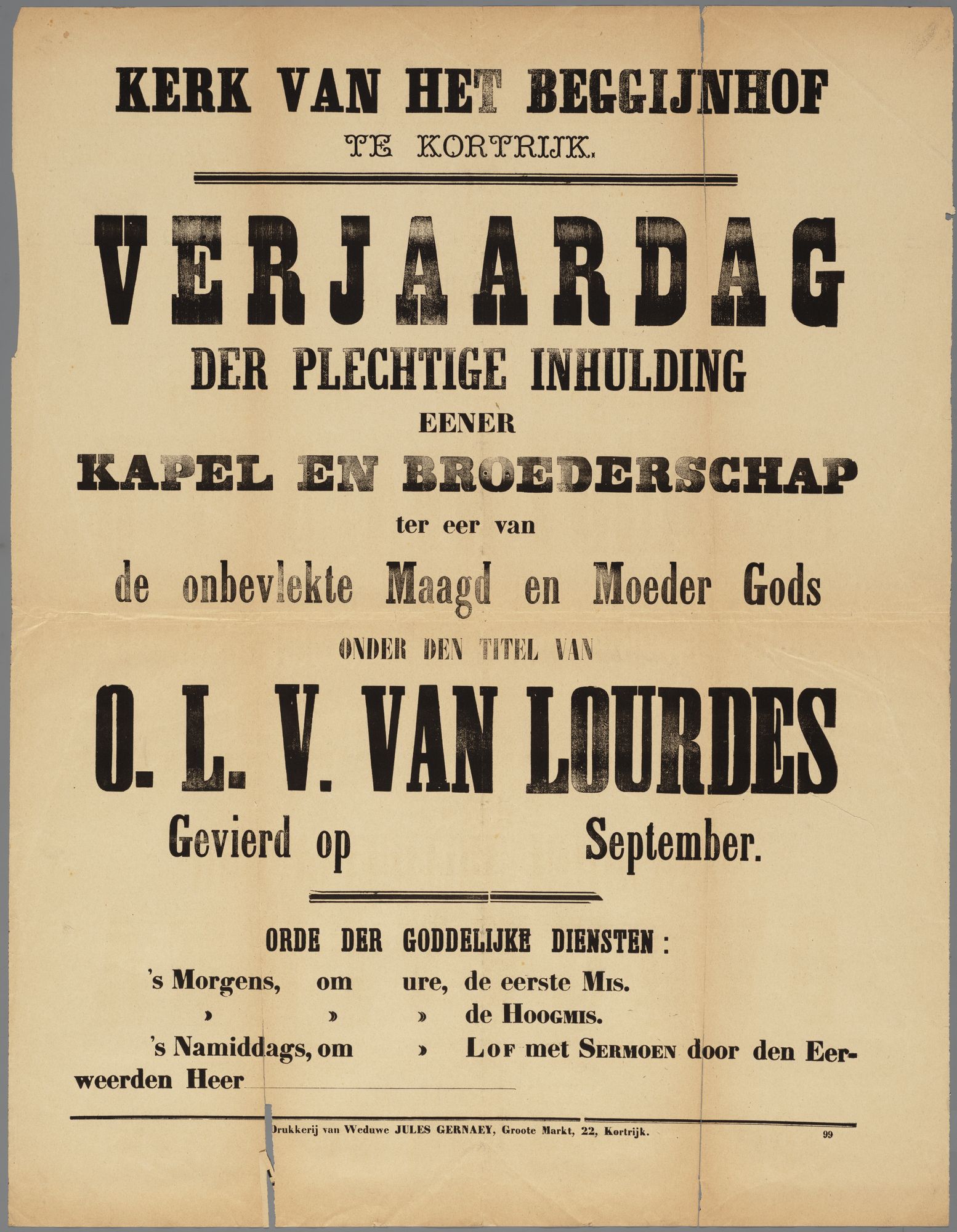Plechtigheden Kapel van het Begijnhof