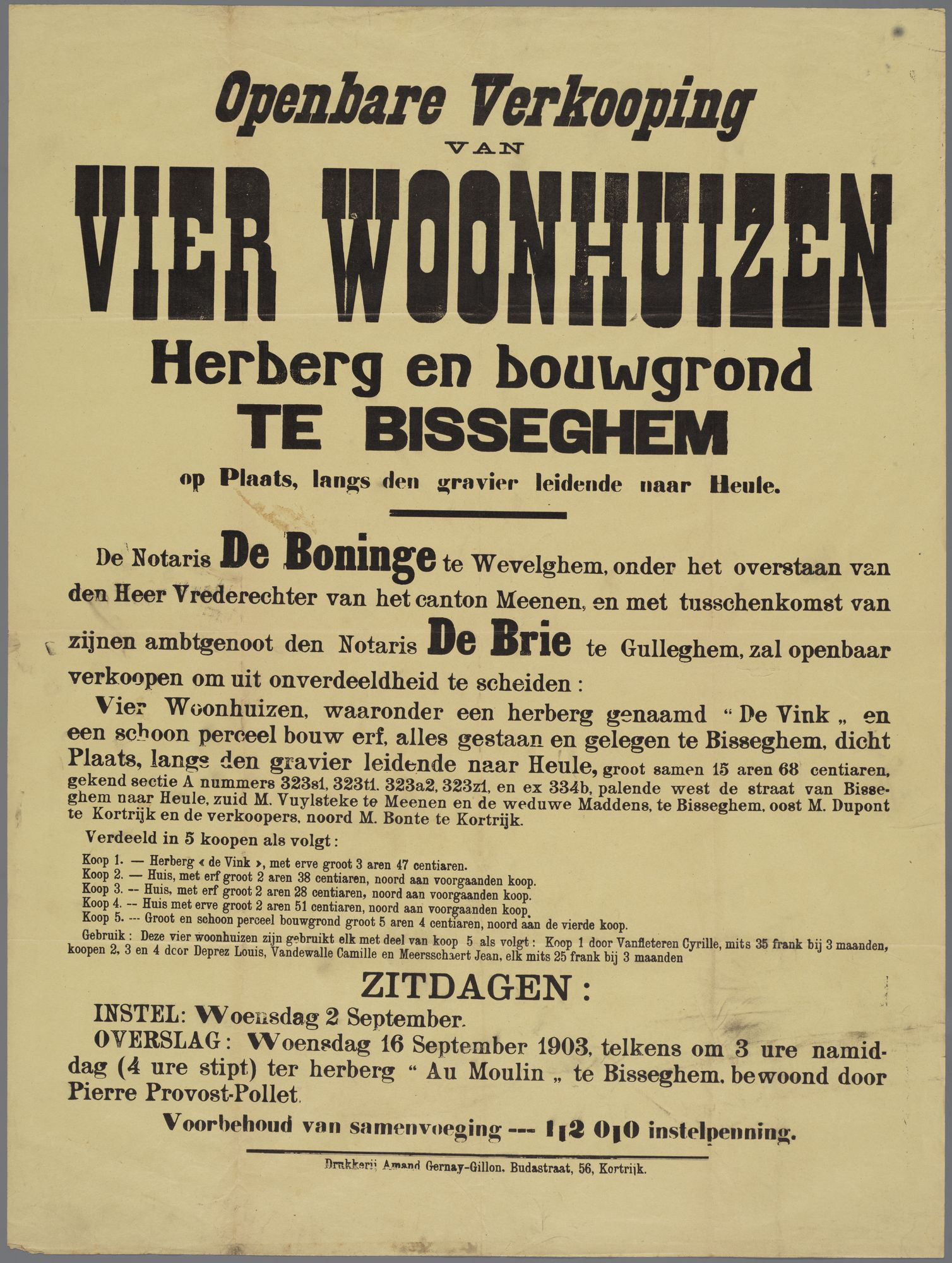 Openbare verkoop 1903