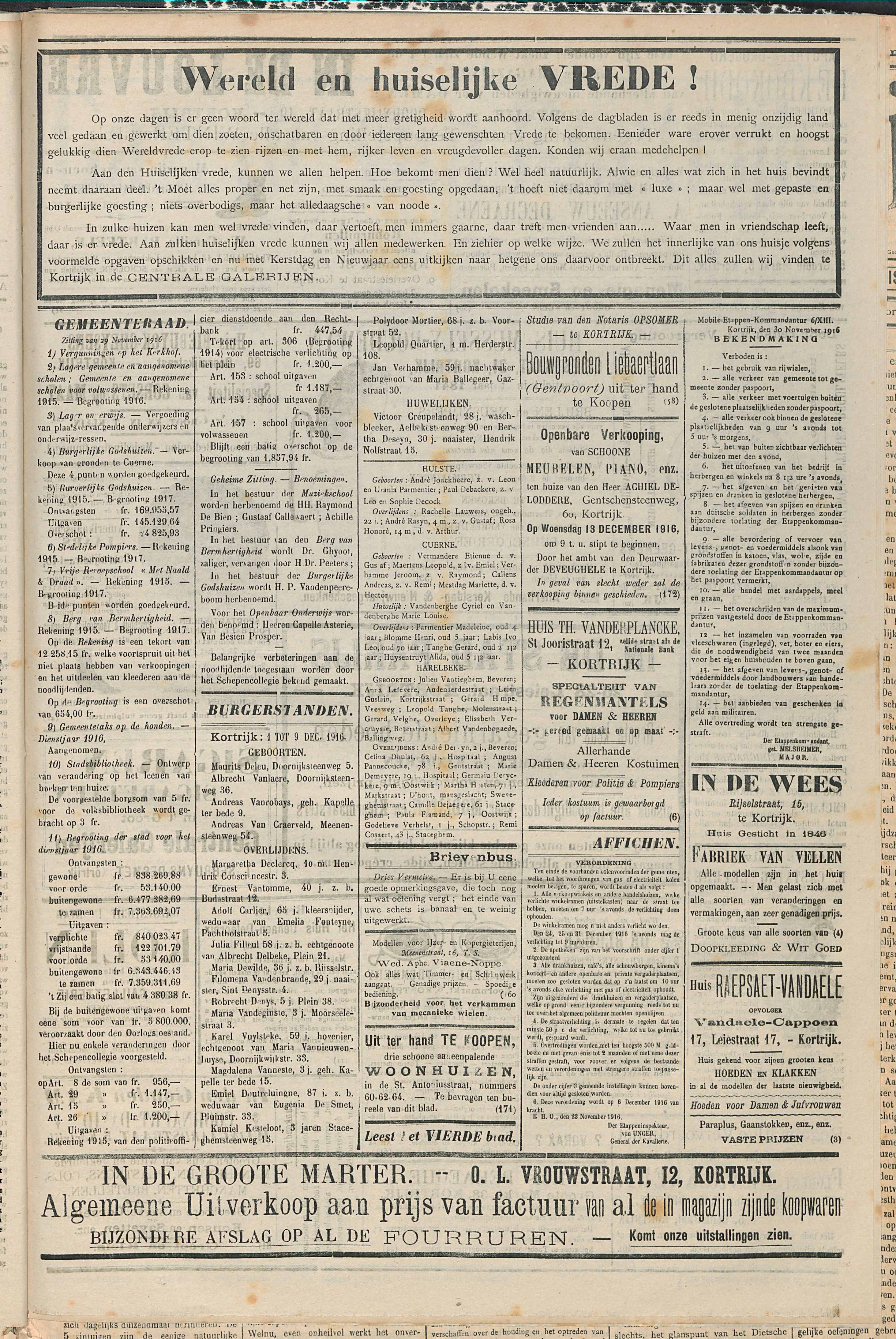 Gazette van Kortrijk 1916-12-09 p3