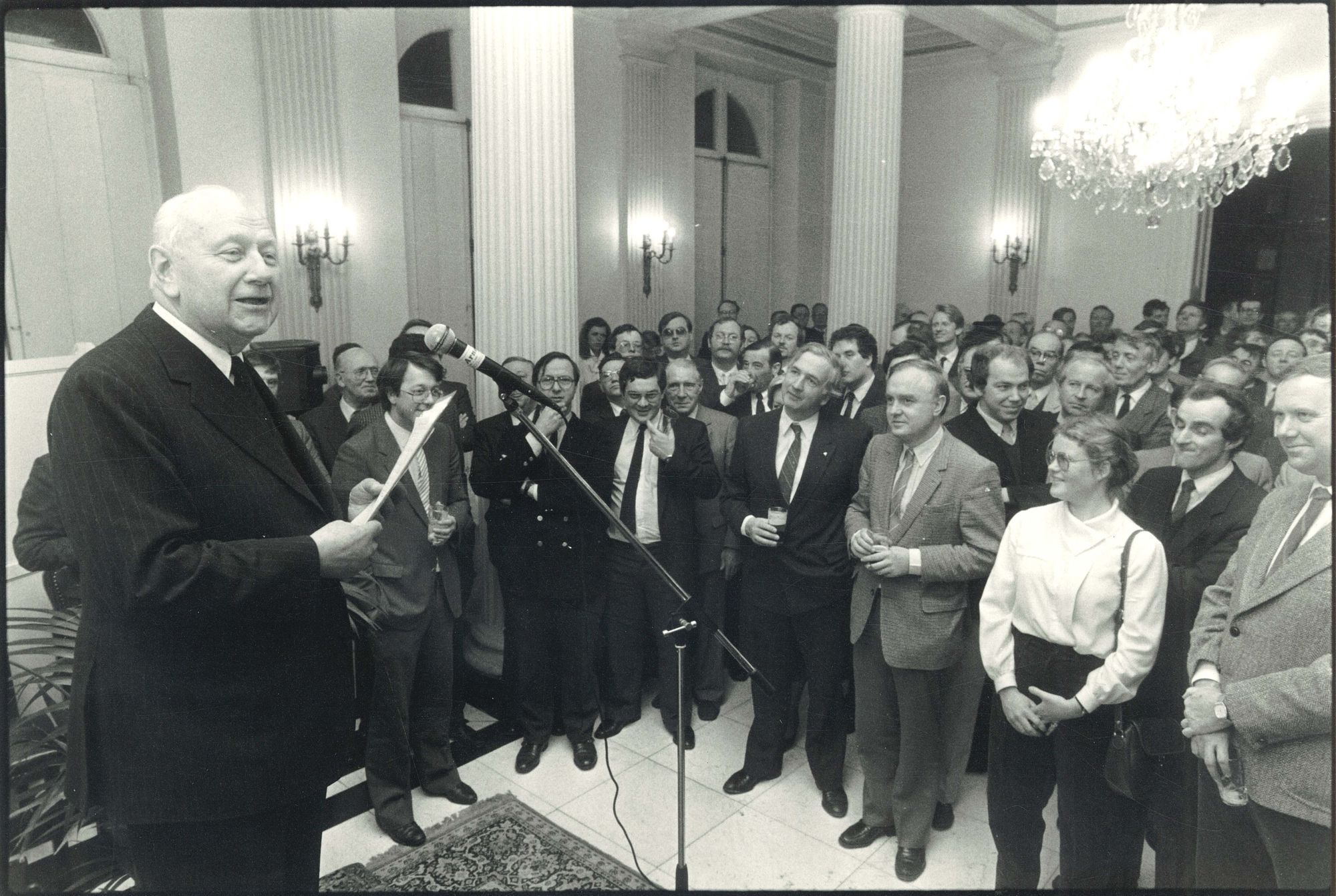 Nieuwjaarsreceptie van de Kamer van Koophandel en Nijverheid 1985