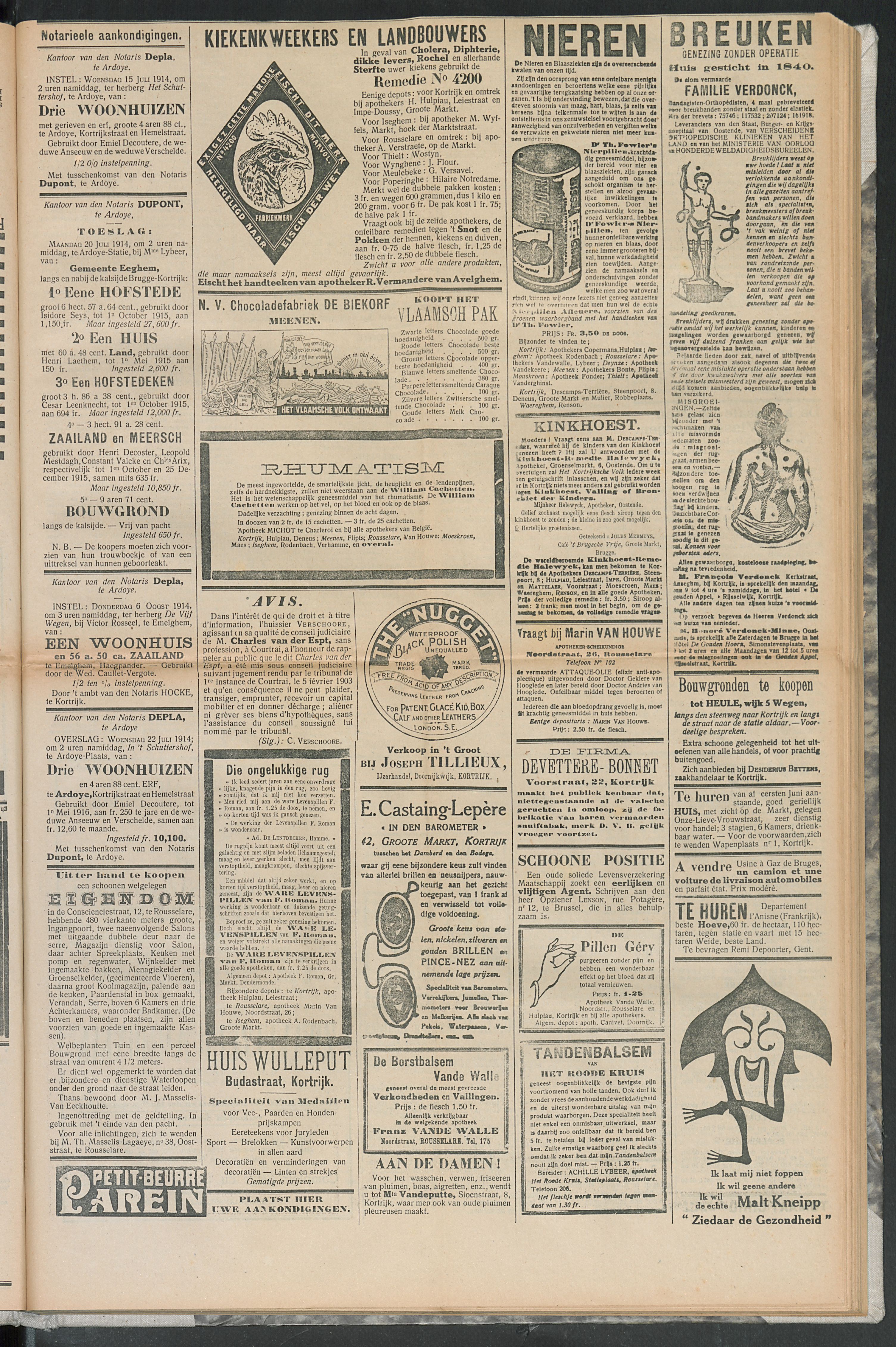 Het Kortrijksche Volk 1914-07-19 p6