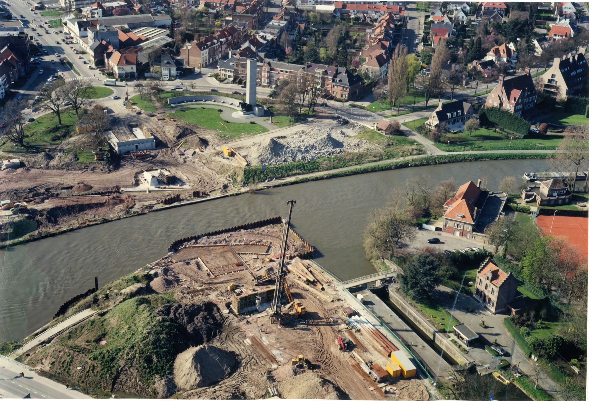 Bouw Groeningebrug 2001