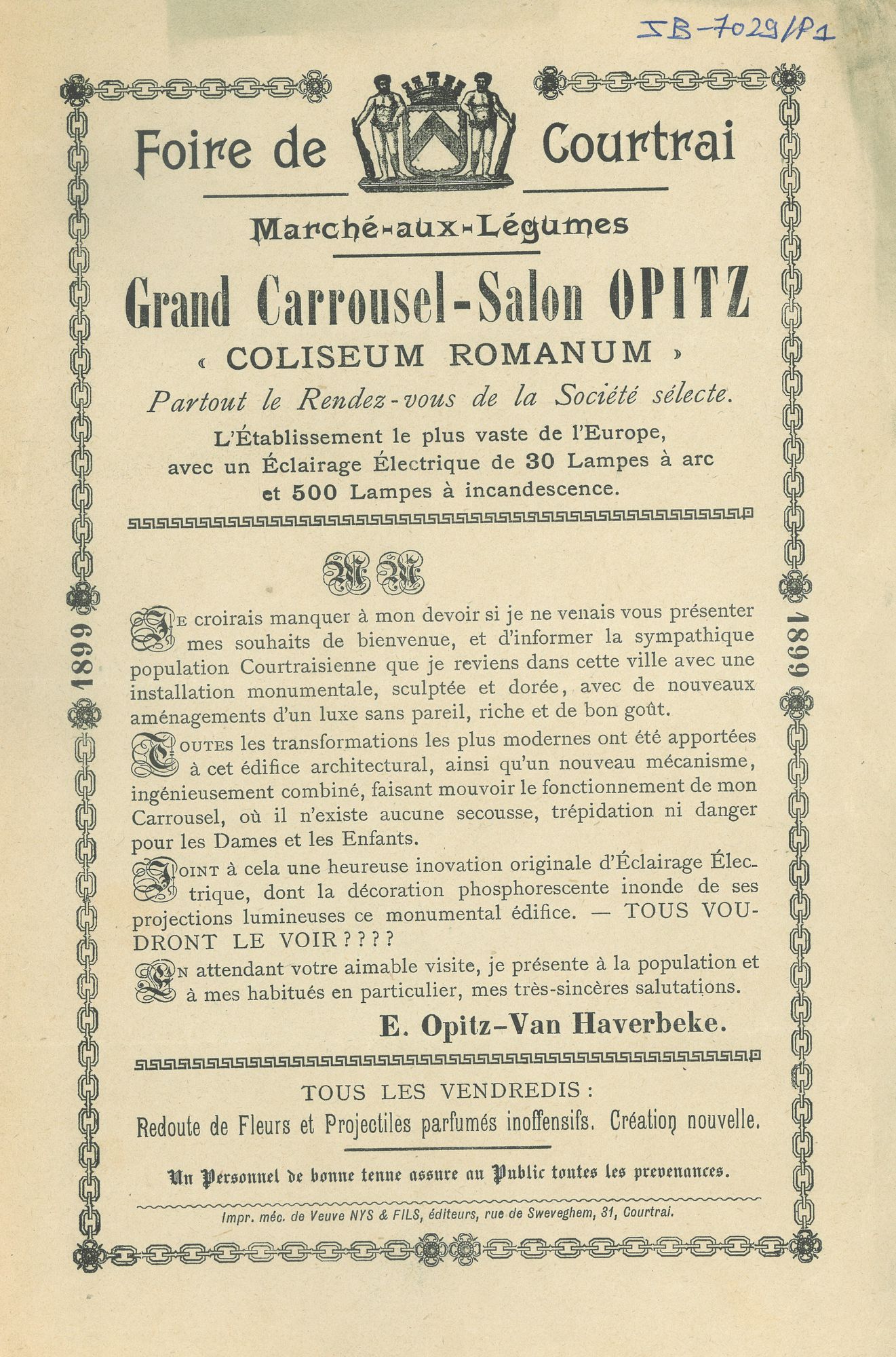 Paasfoor 1899: Grand Carrousel-Salon Opitz