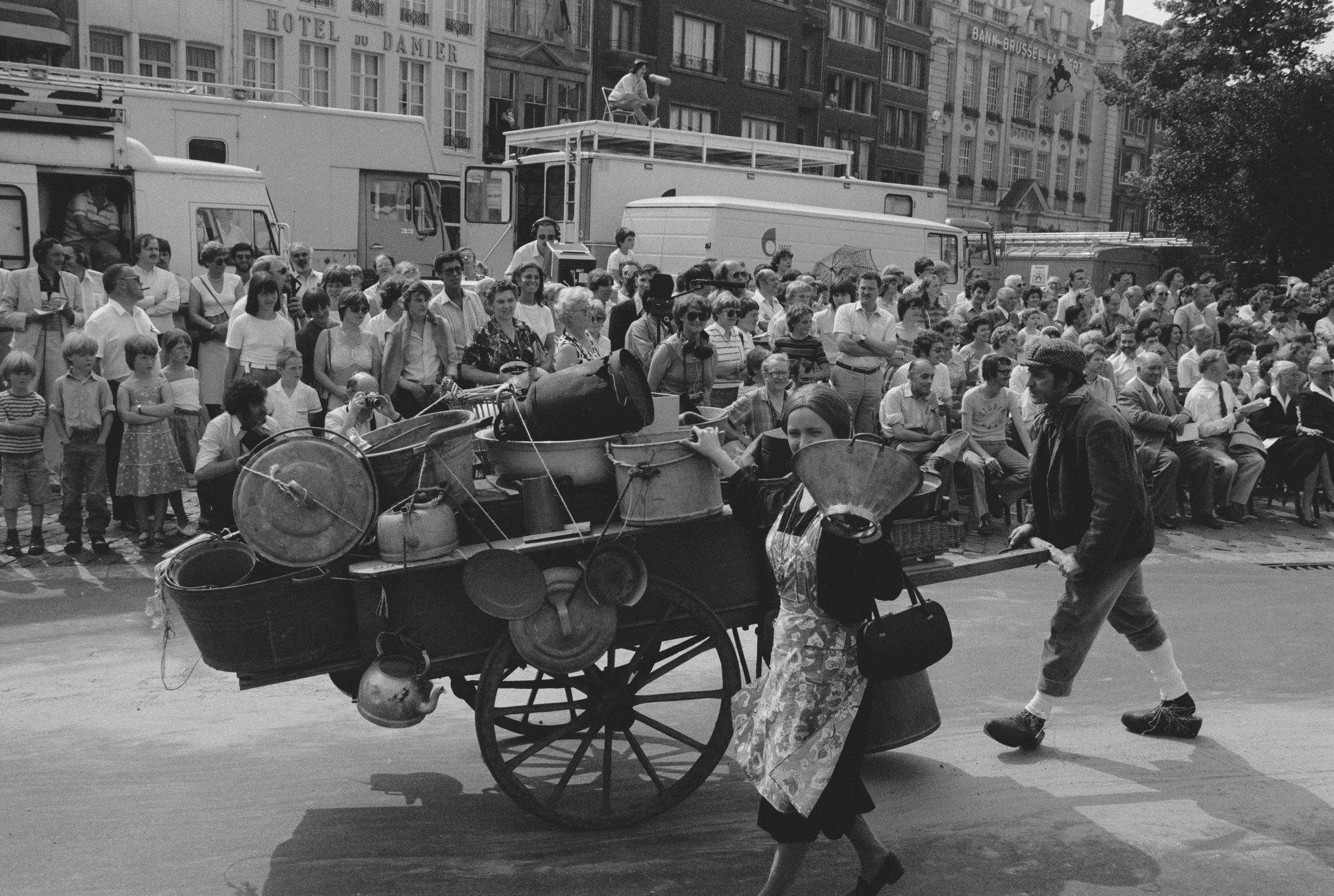 Historische stoet tijdens de 11 juliviering 1982