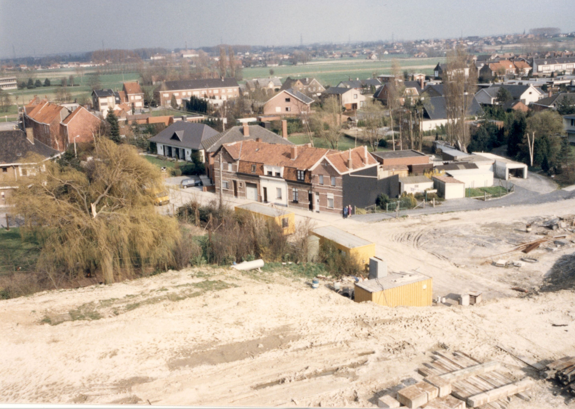 Bouw van de nieuwe sluis op het Kanaal Bossuit-Kortrijk in de Deerlijkstraat te Zwevegem 1990