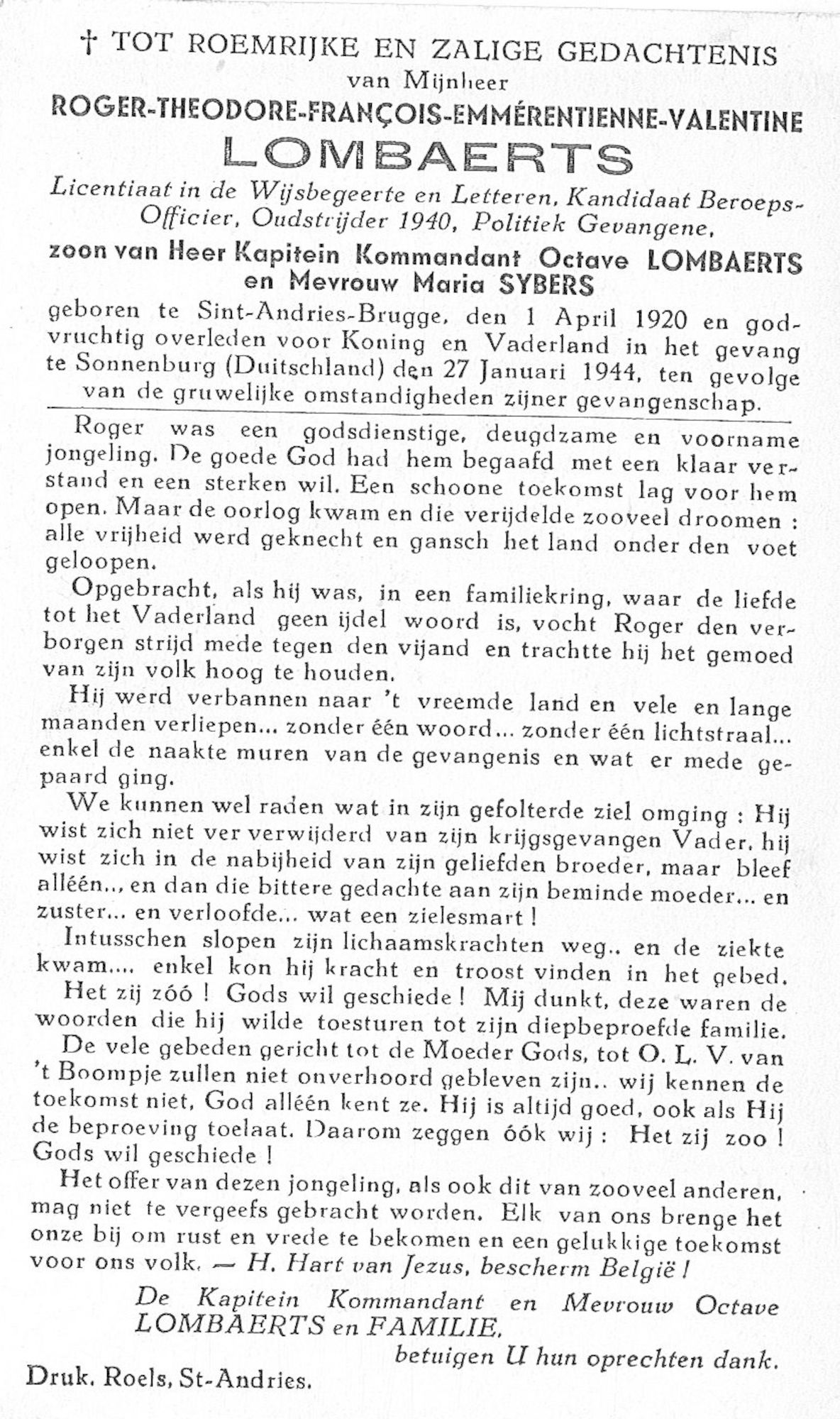 Lombaerts Roger-Theodore-François-Emmérentienne-Valentine
