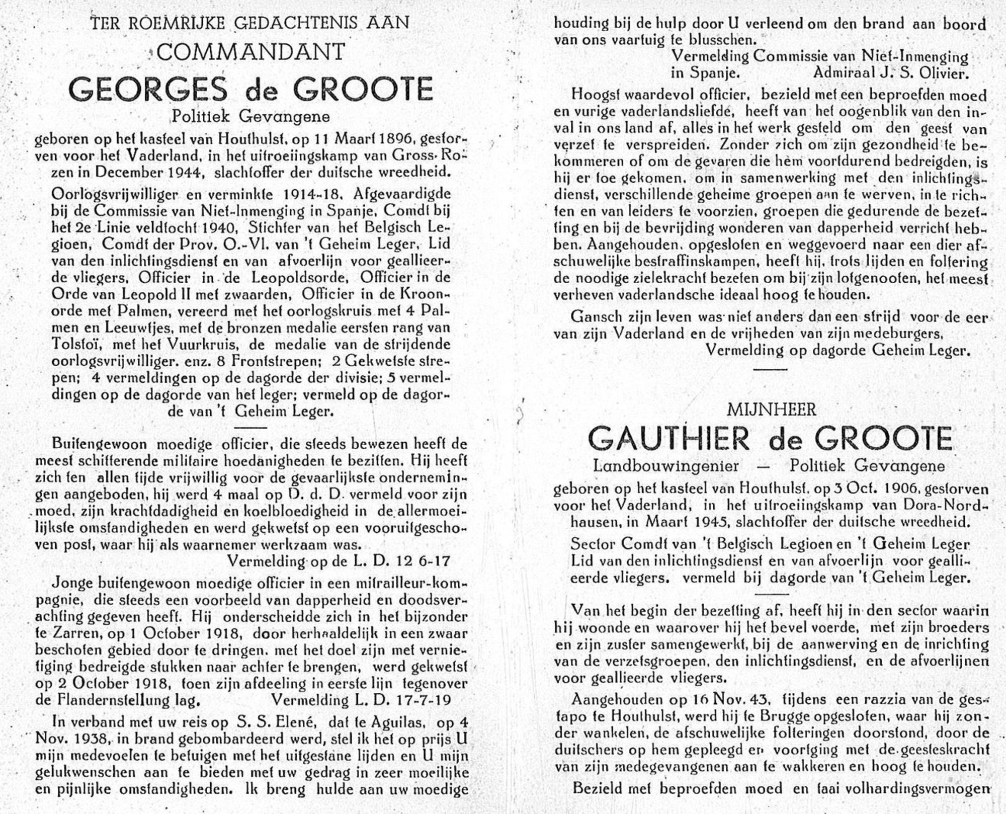 Georges en Gauthier de Groote