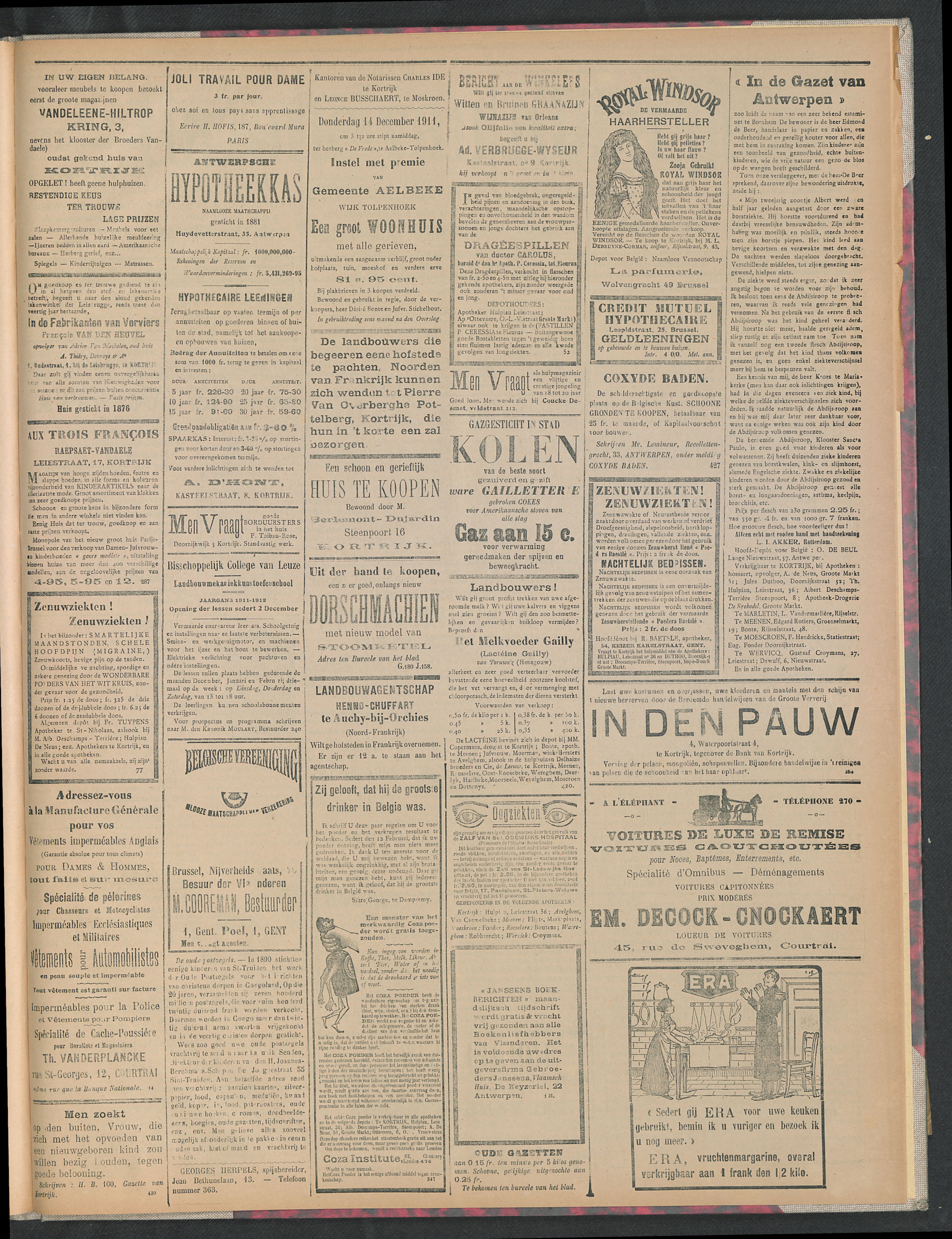 Gazette Van Kortrijk 1911-12-14 p3