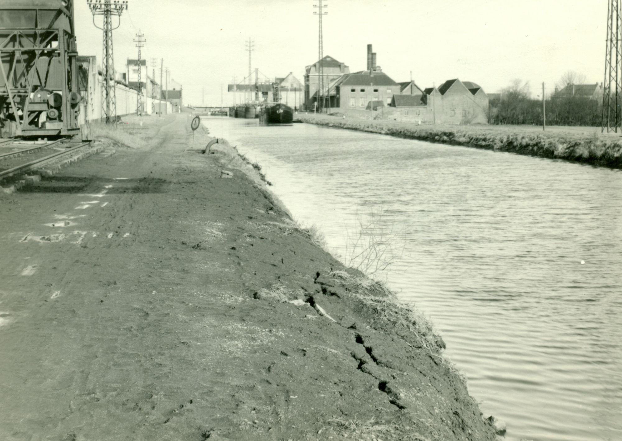 Kanaal Bossuit-Kortrijk in Zwevegem 1950