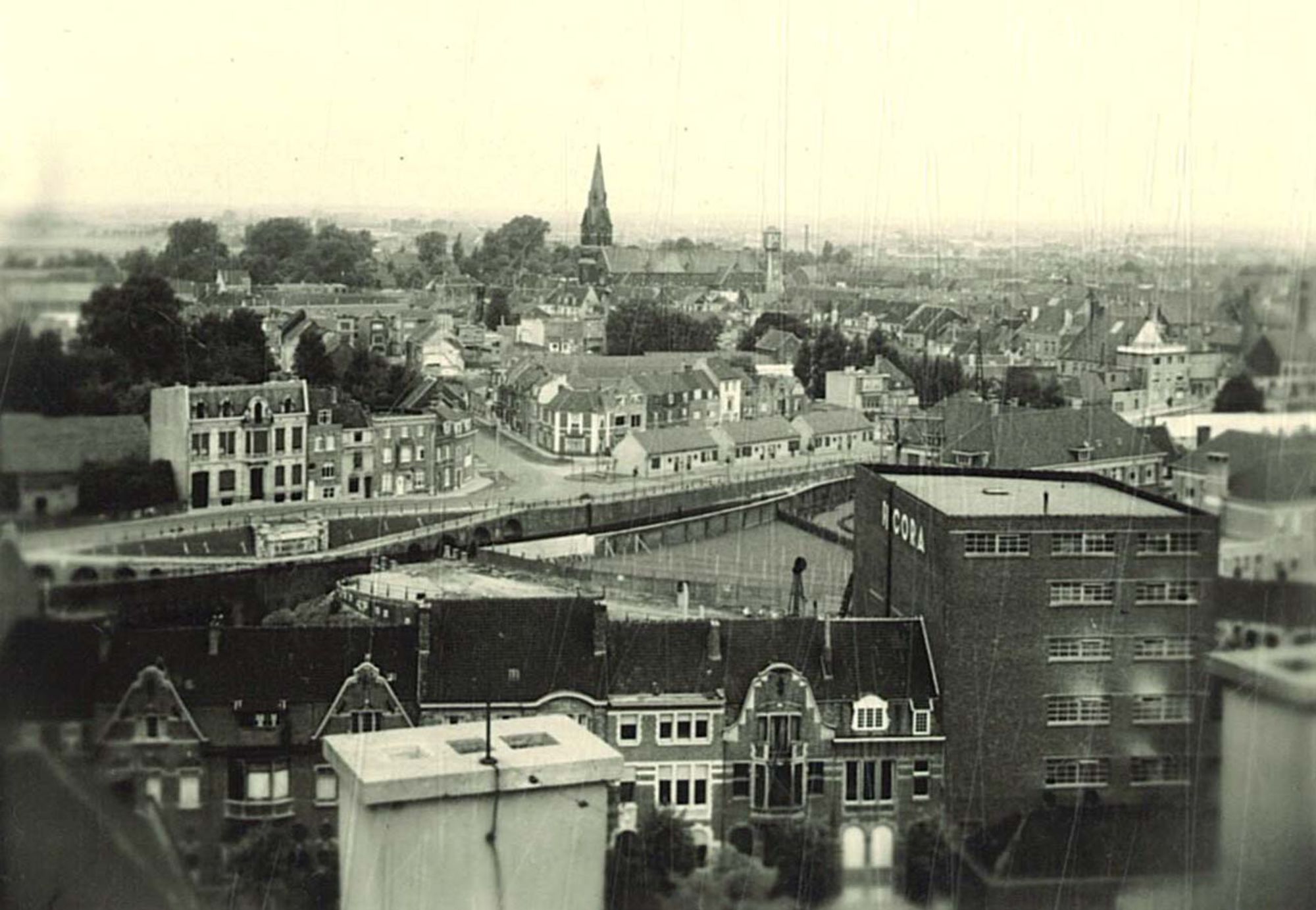 Panoramisch zicht van Kortrijk