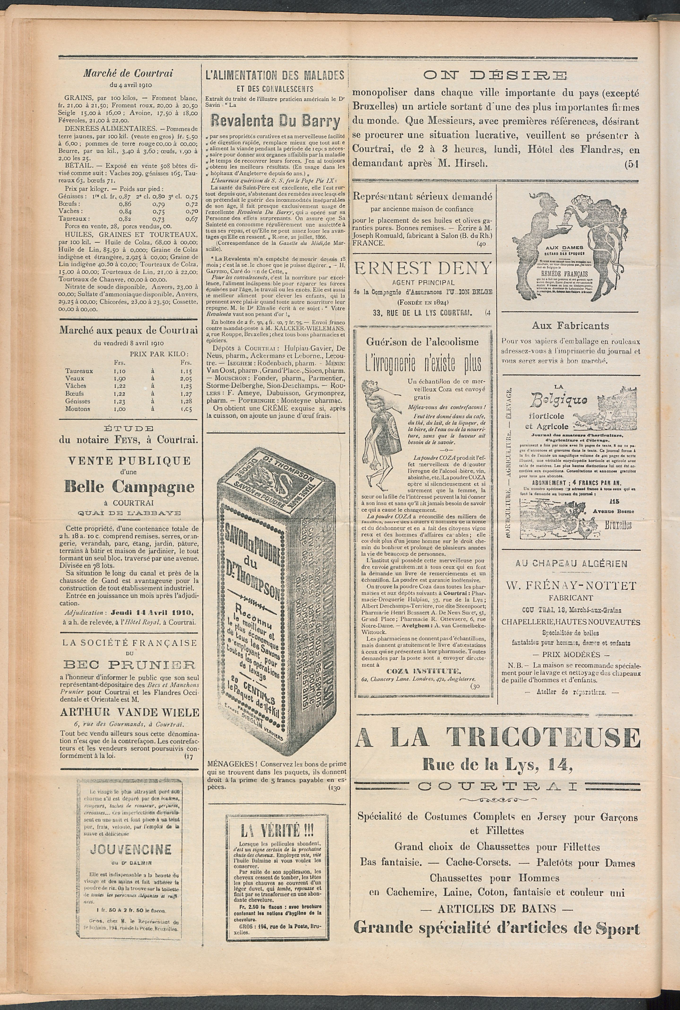 L'echo De Courtrai 1910-04-10 p4