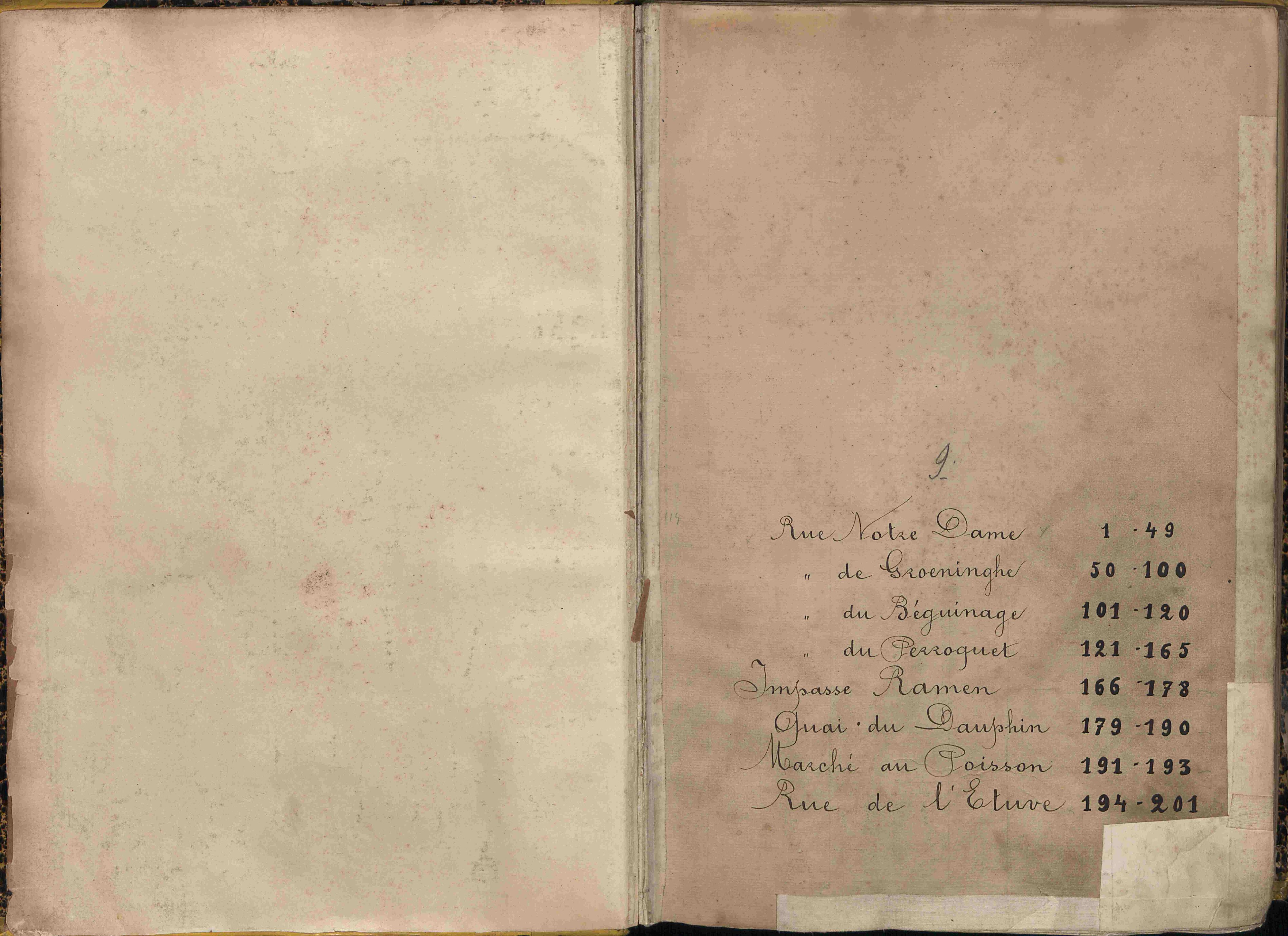 Bevolkingsregister Kortrijk 1890 boek 9