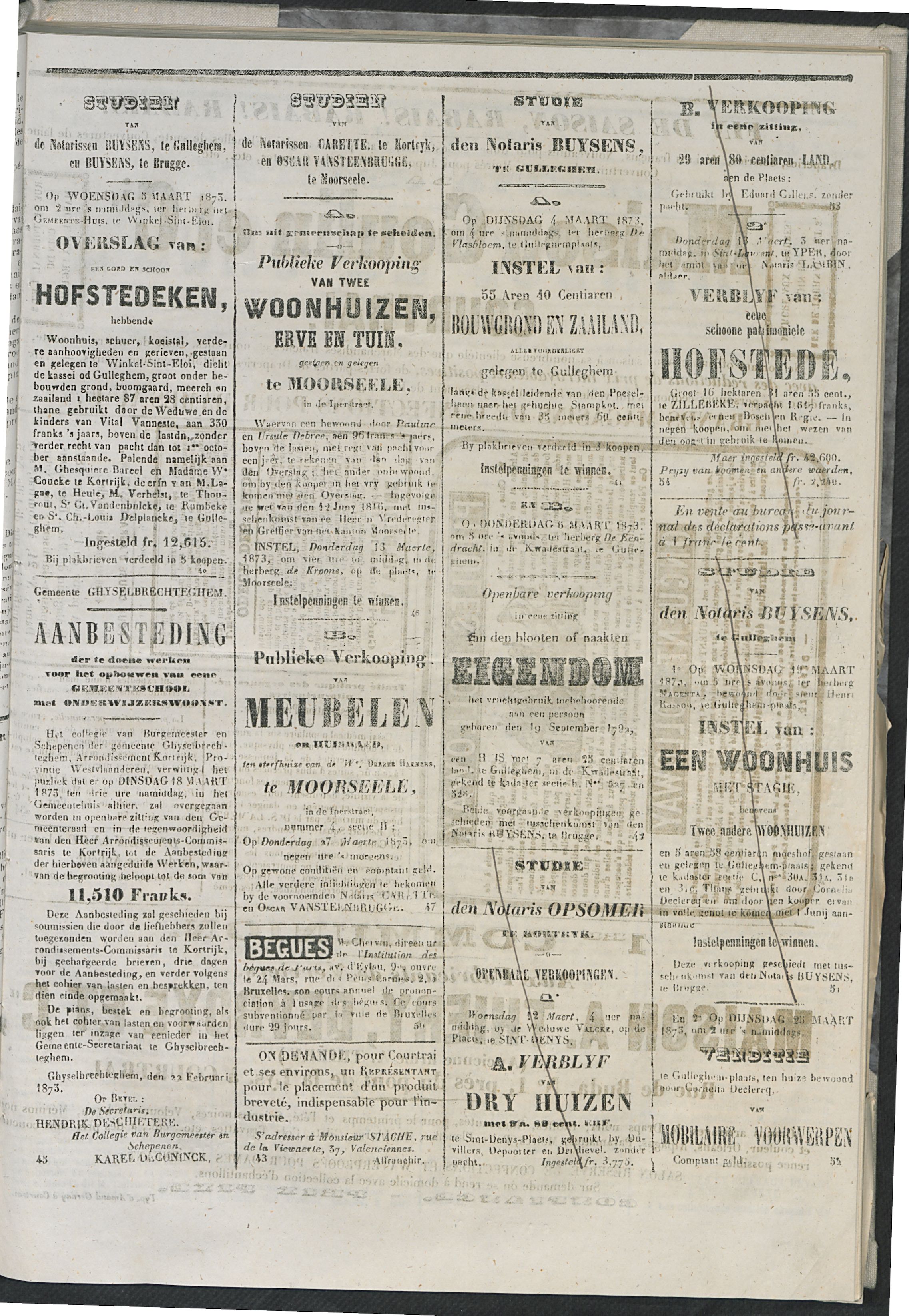 L'echo De Courtrai 1873-03-02 p3