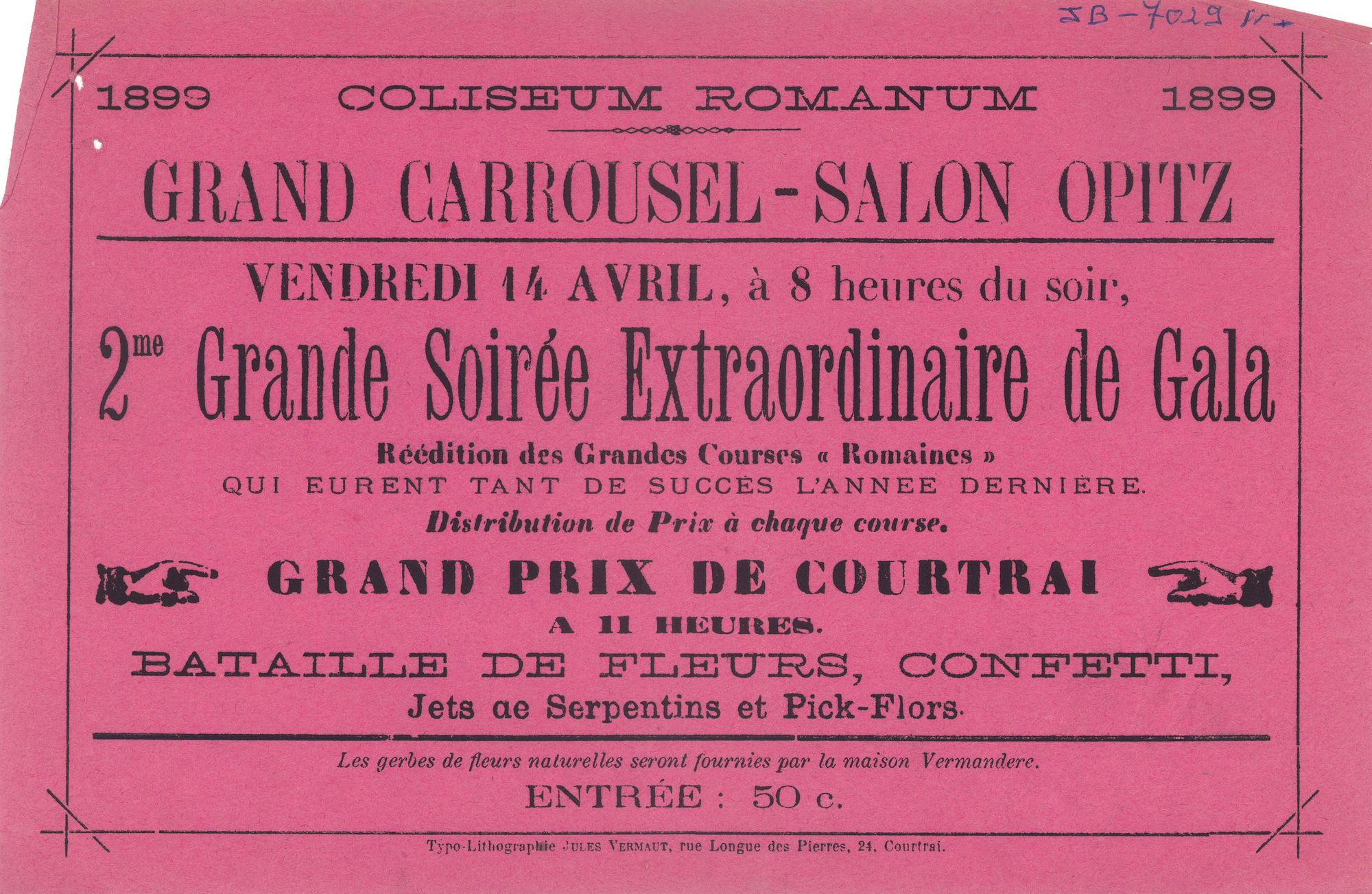 Paasfoor 1899: Grand Carrousel-Salon OPITZ