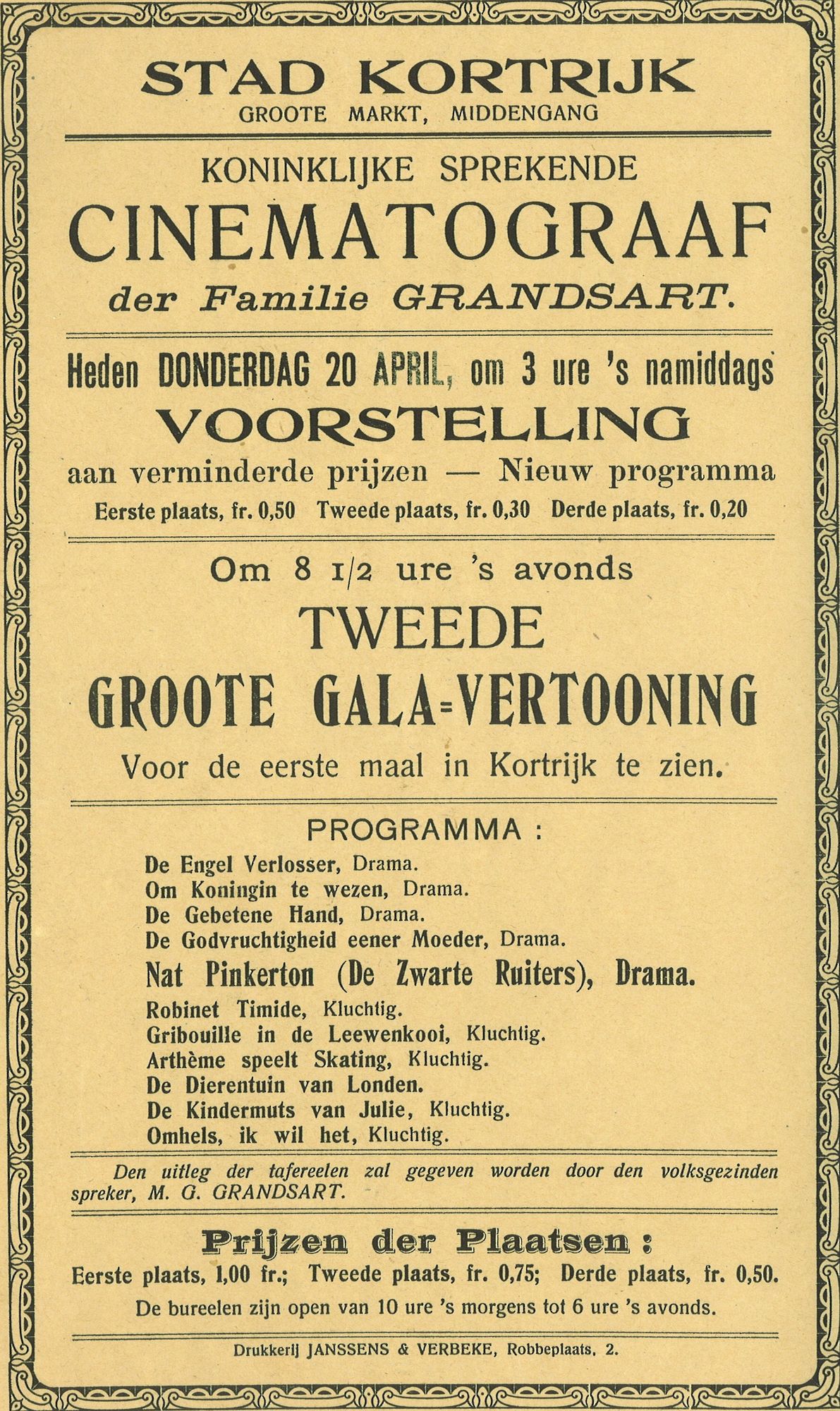 Cinema Parlant van Grandsart