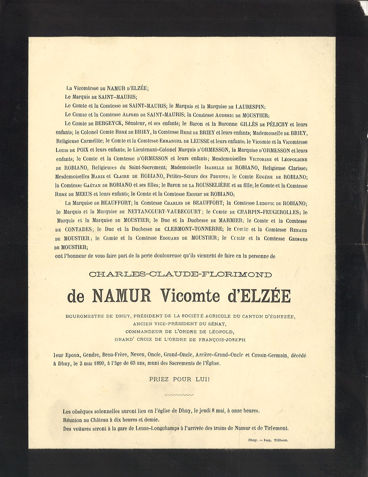 Charles-Clauyde-Florimond de Namur Vicomted' Elzée