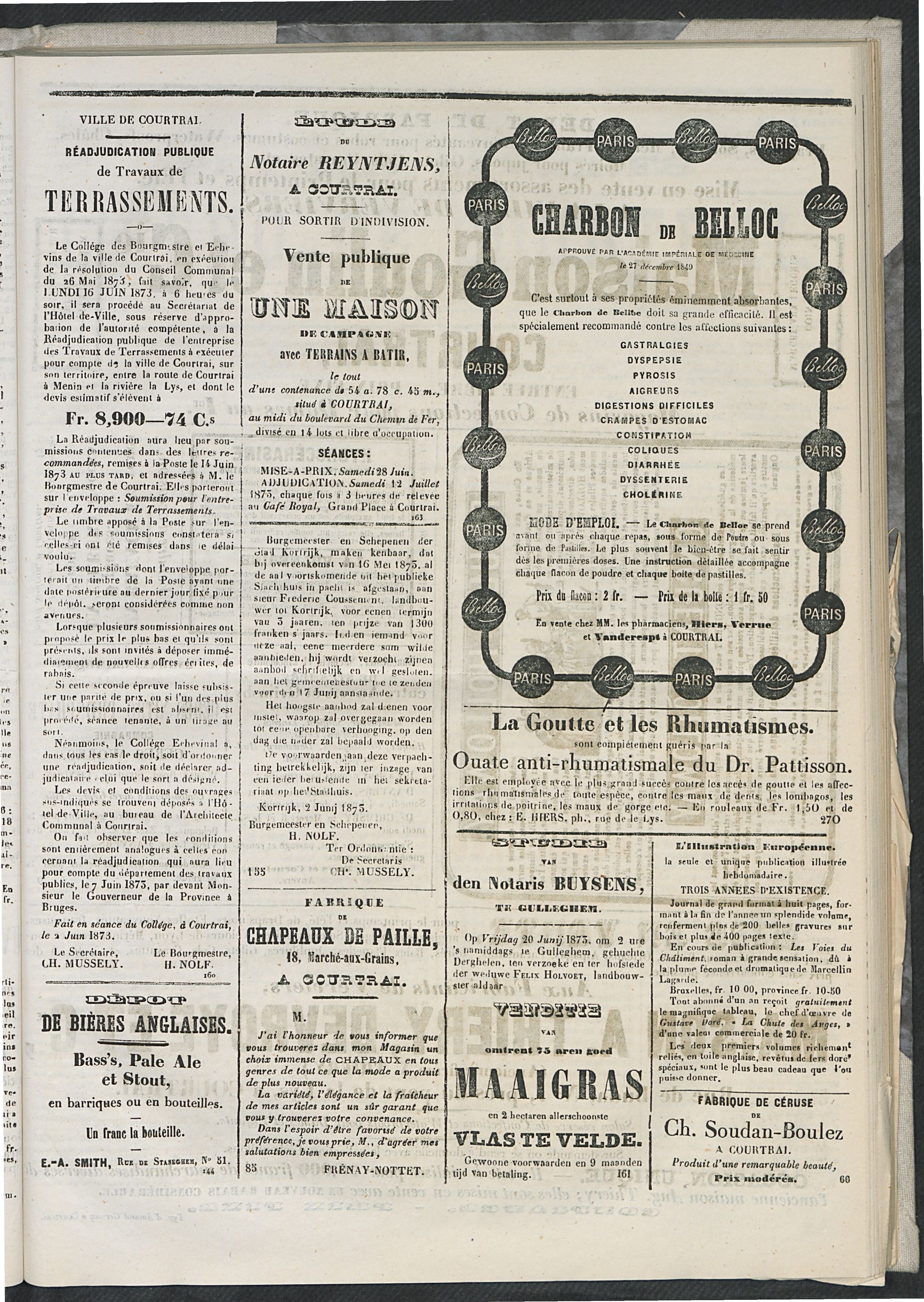 L'echo De Courtrai 1873-06-15 p5