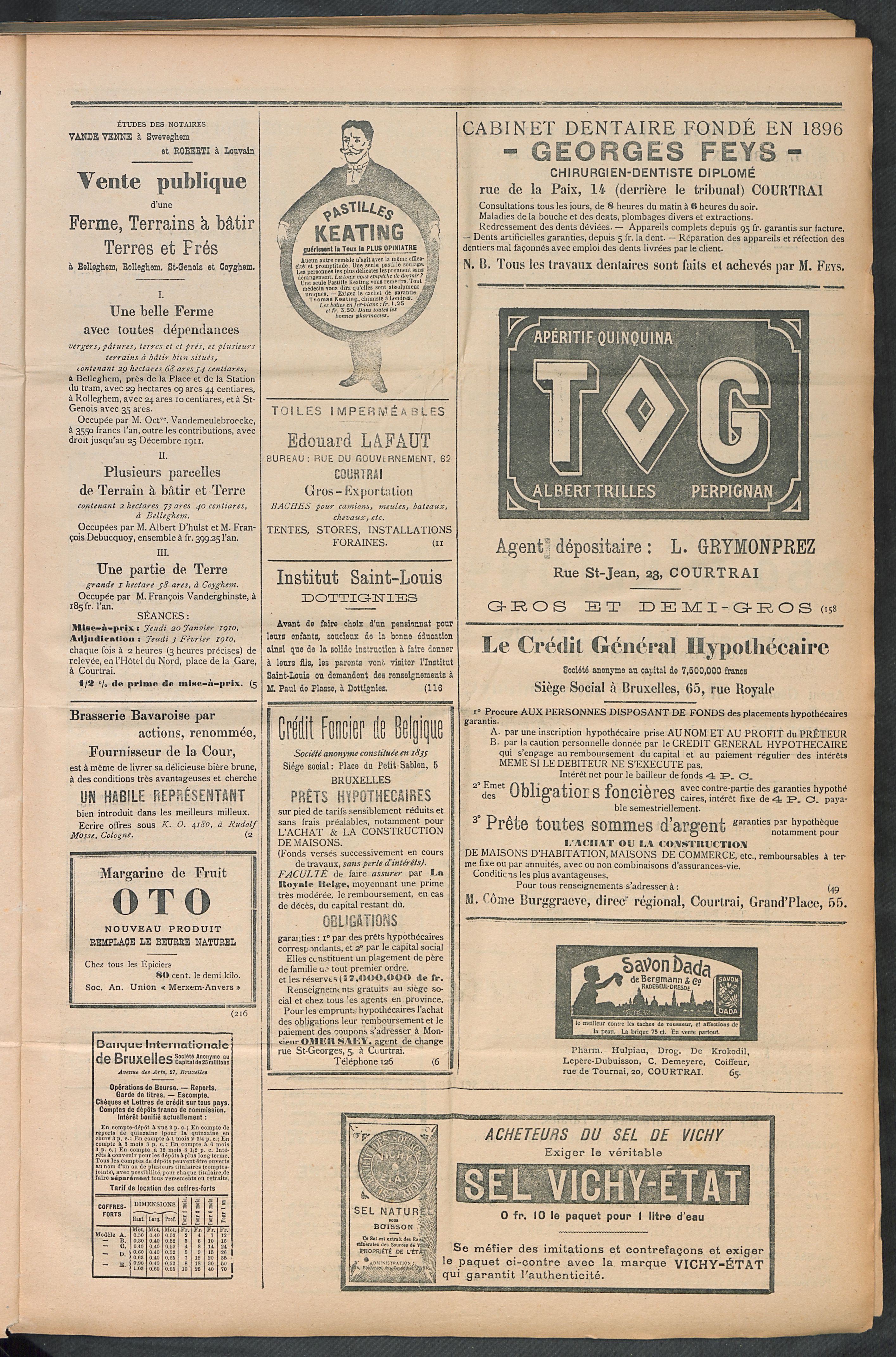 L'echo De Courtrai 1910-01-16 p5