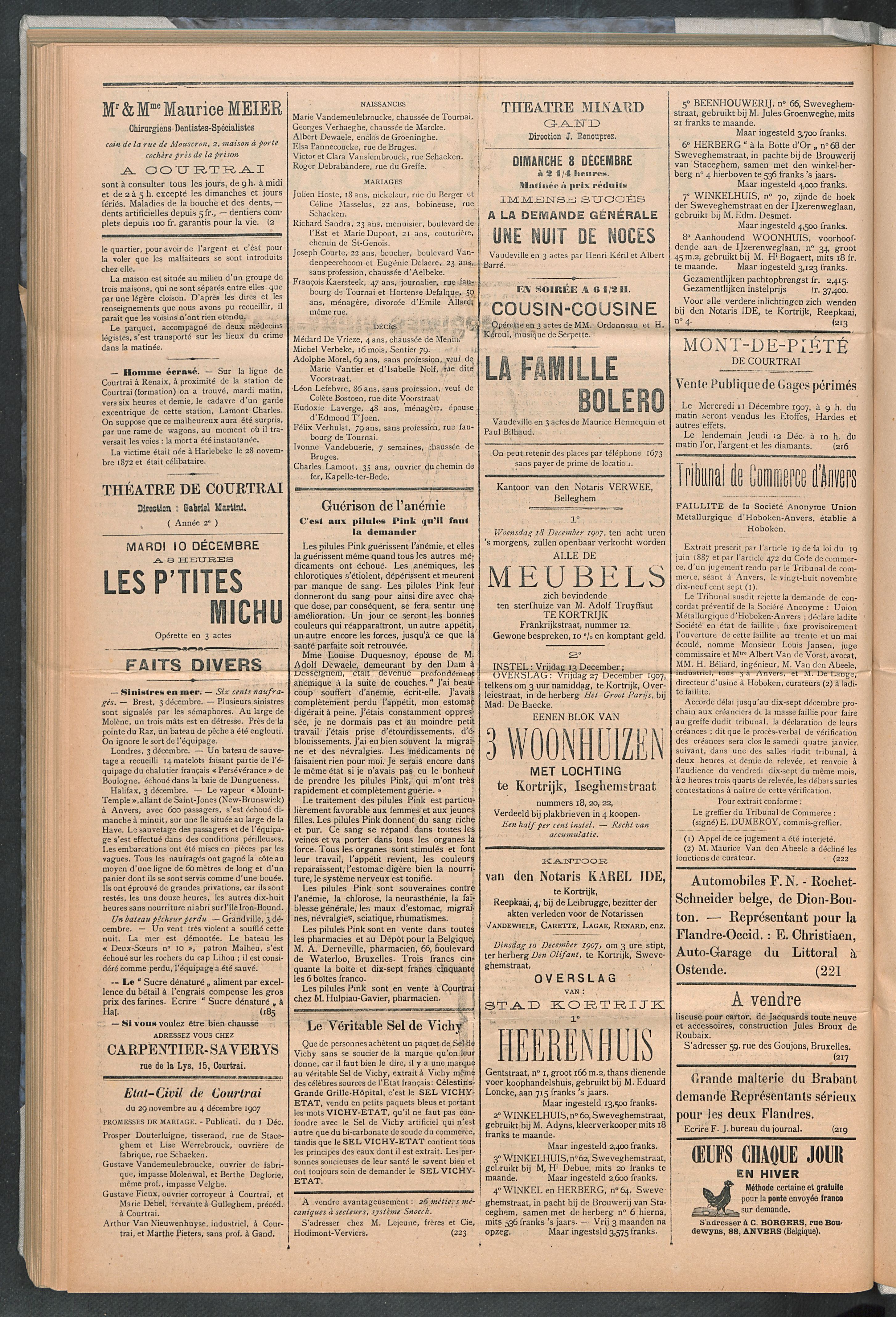 L'echo De Courtrai 1907-12-05 p2