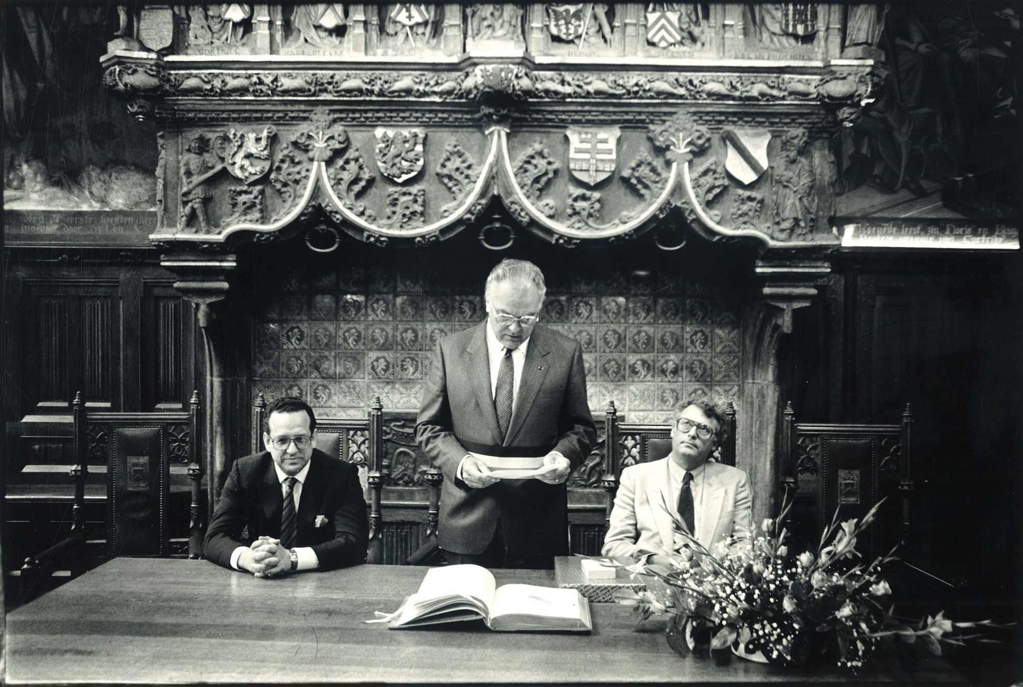 Ambassadeur van Marokko te gast op het Stadhuis 1987