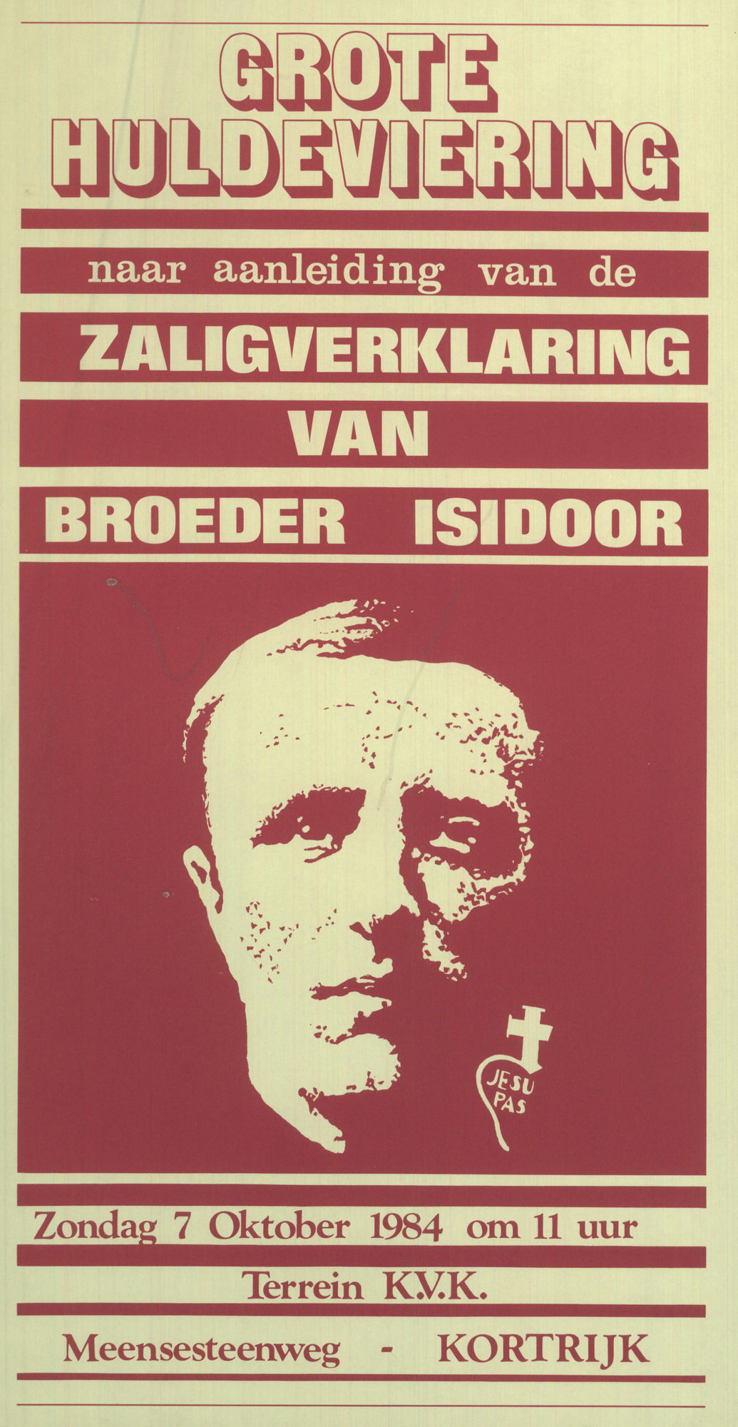 Zaligverklaring Broeder Isidoor in 1984