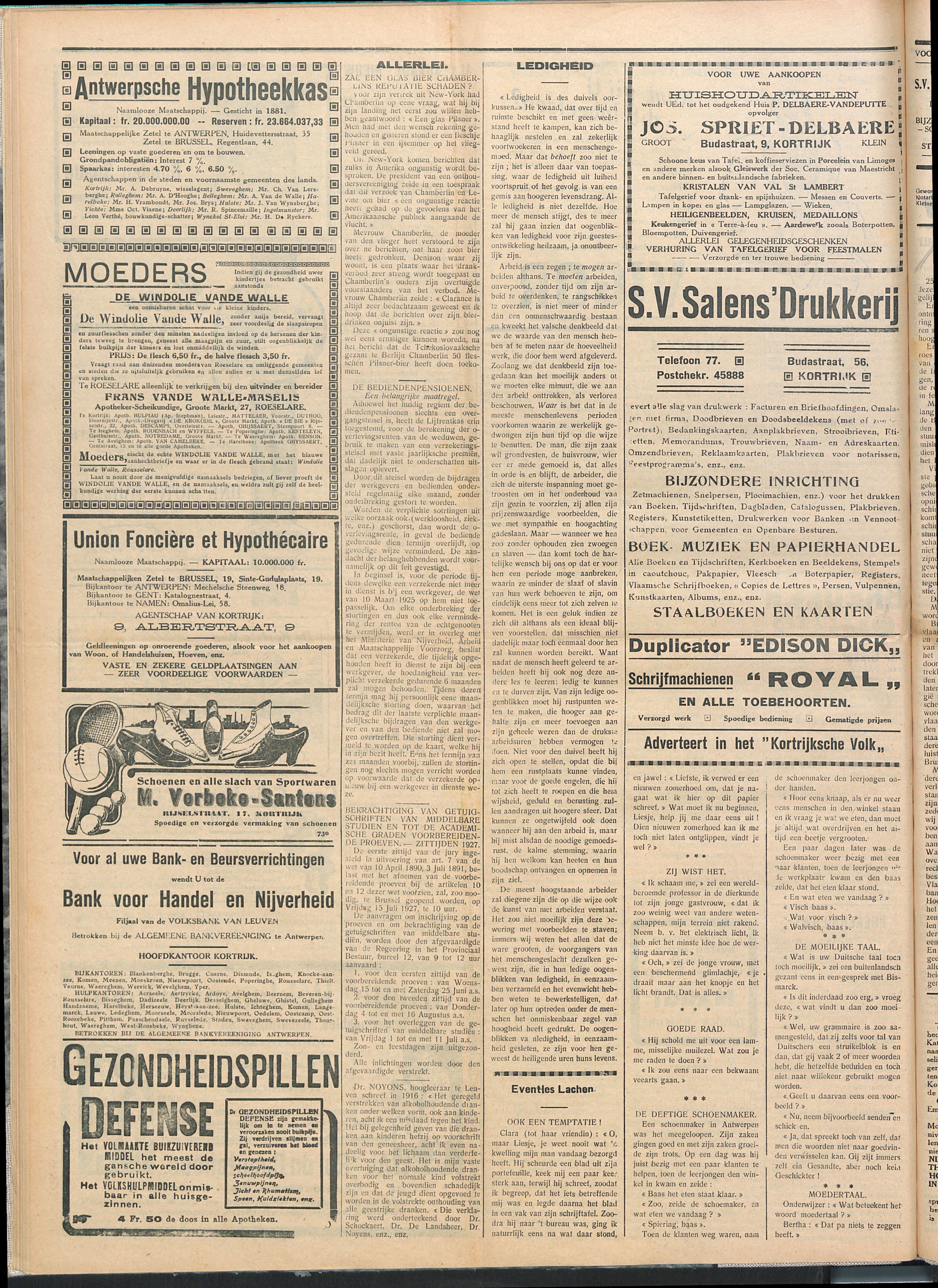 Het Kortrijksche Volk 1927-07-03 p4