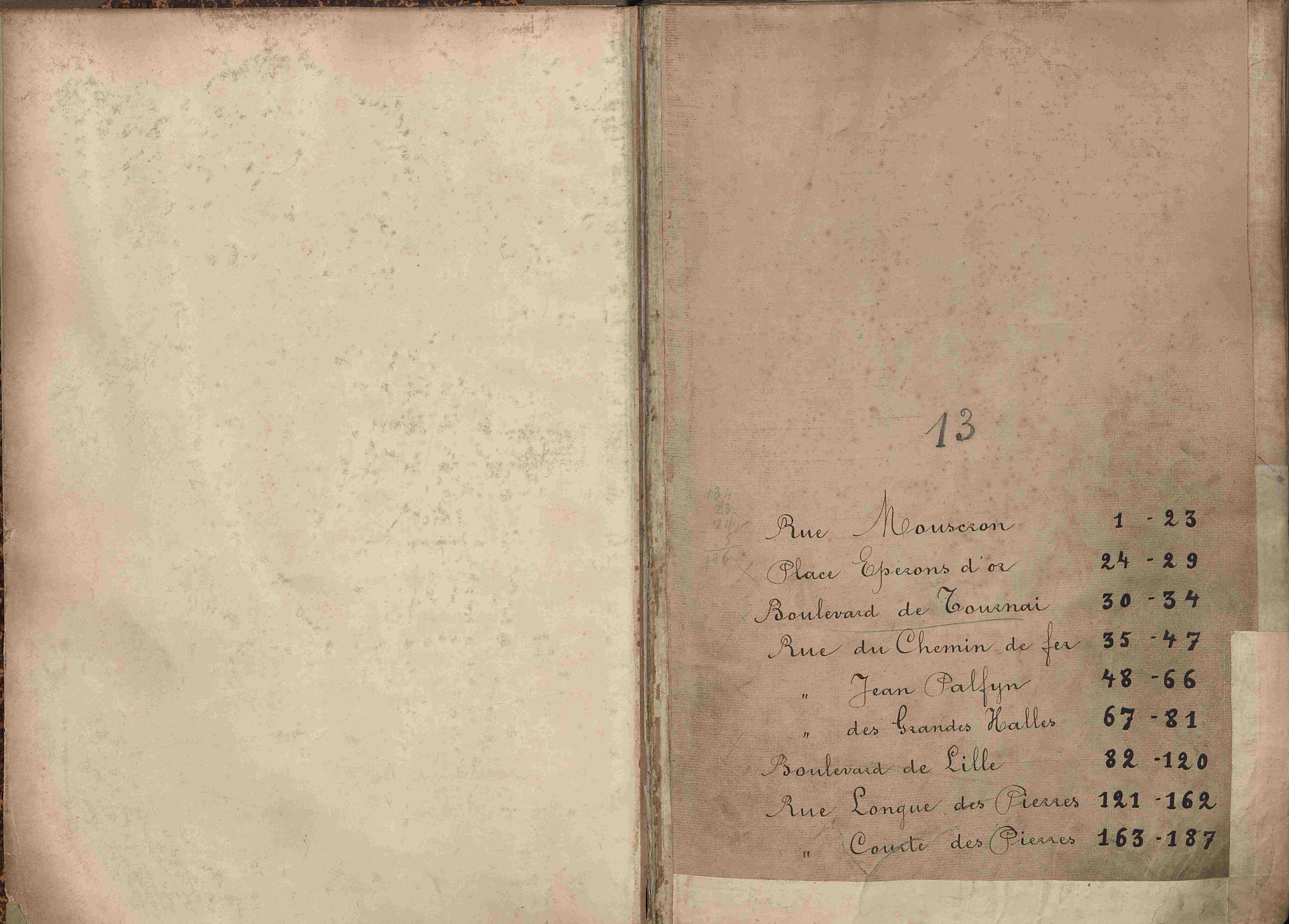 Bevolkingsregister Kortrijk 1890 boek 13