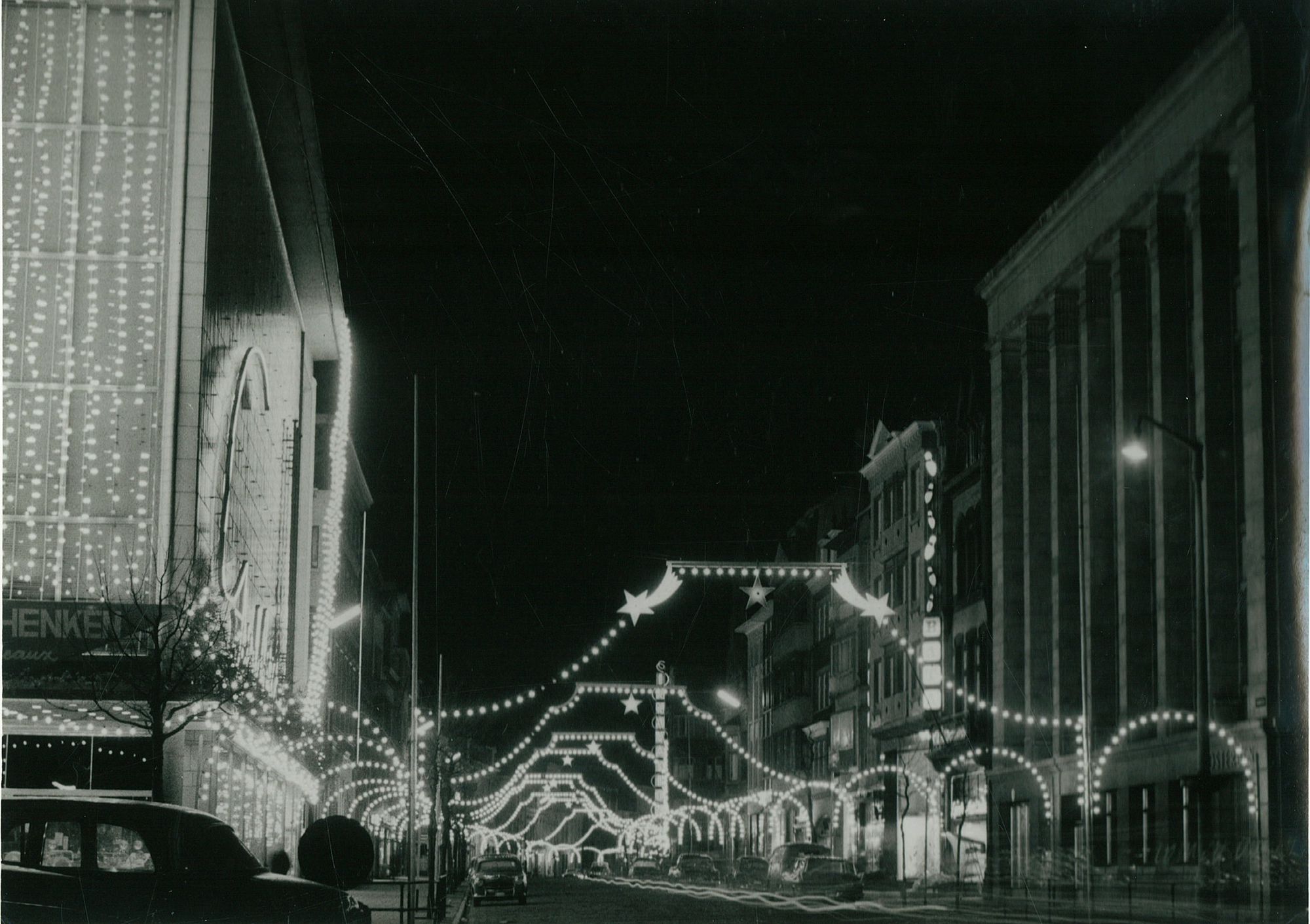 Doorniksestraat kerstverlichting 1960