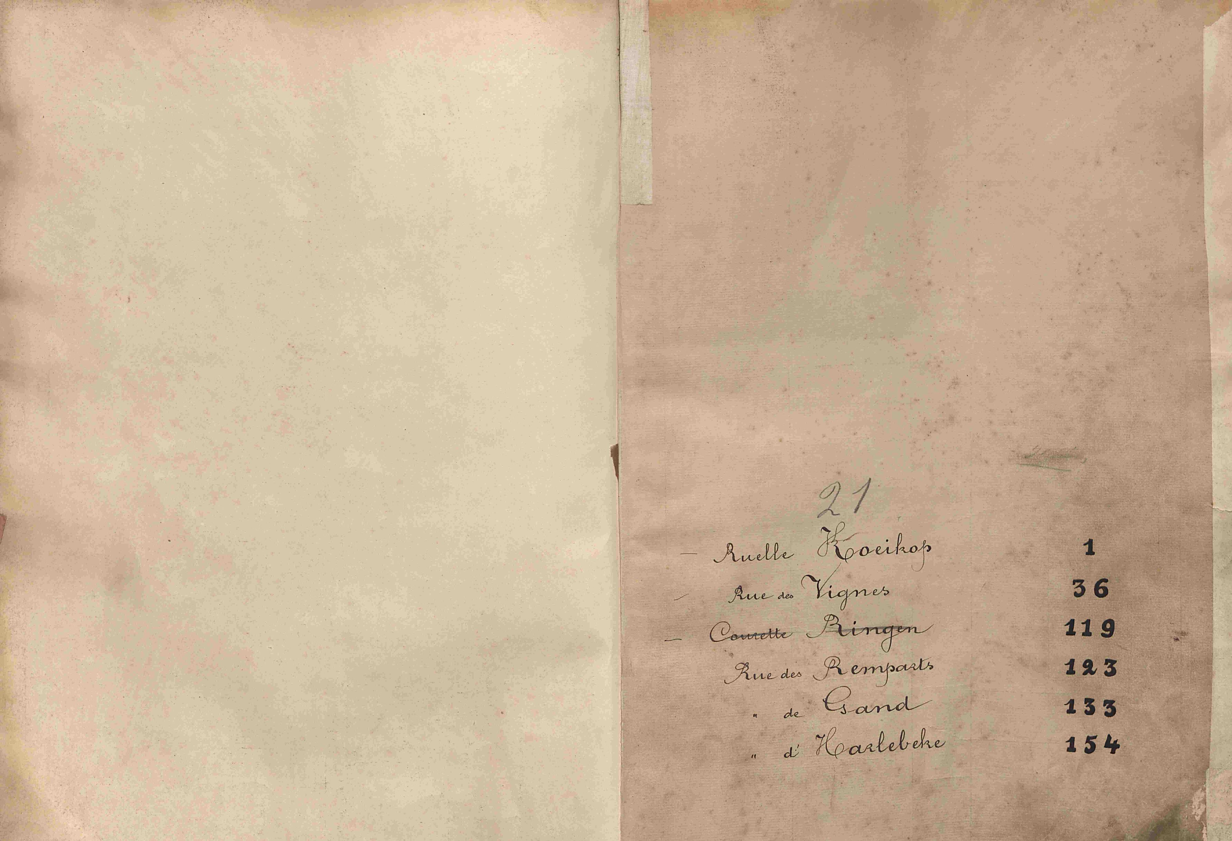 Bevolkingsregister Kortrijk 1890 boek 21