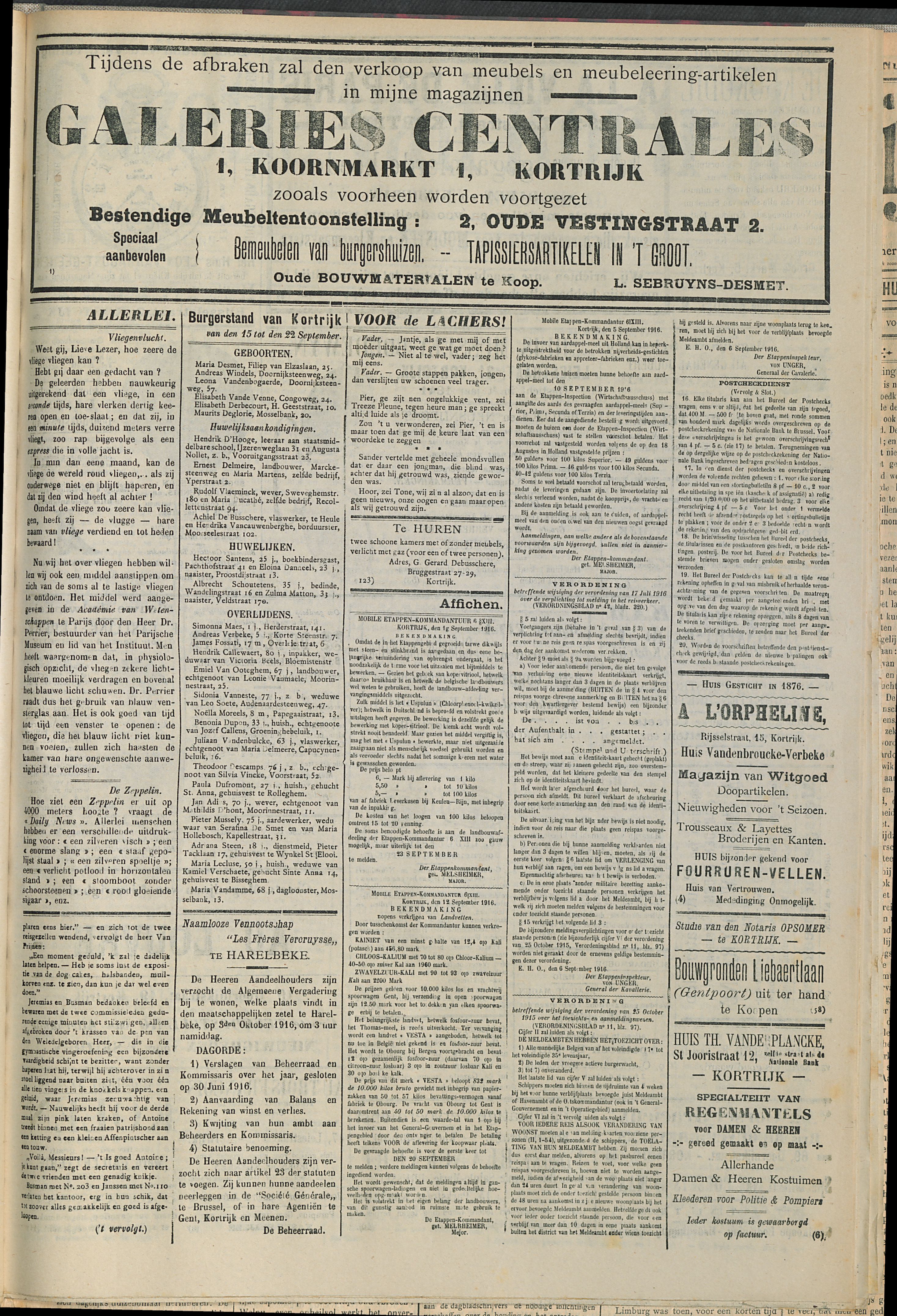 Gazette Van Kortrijk 1916-09-23 p3